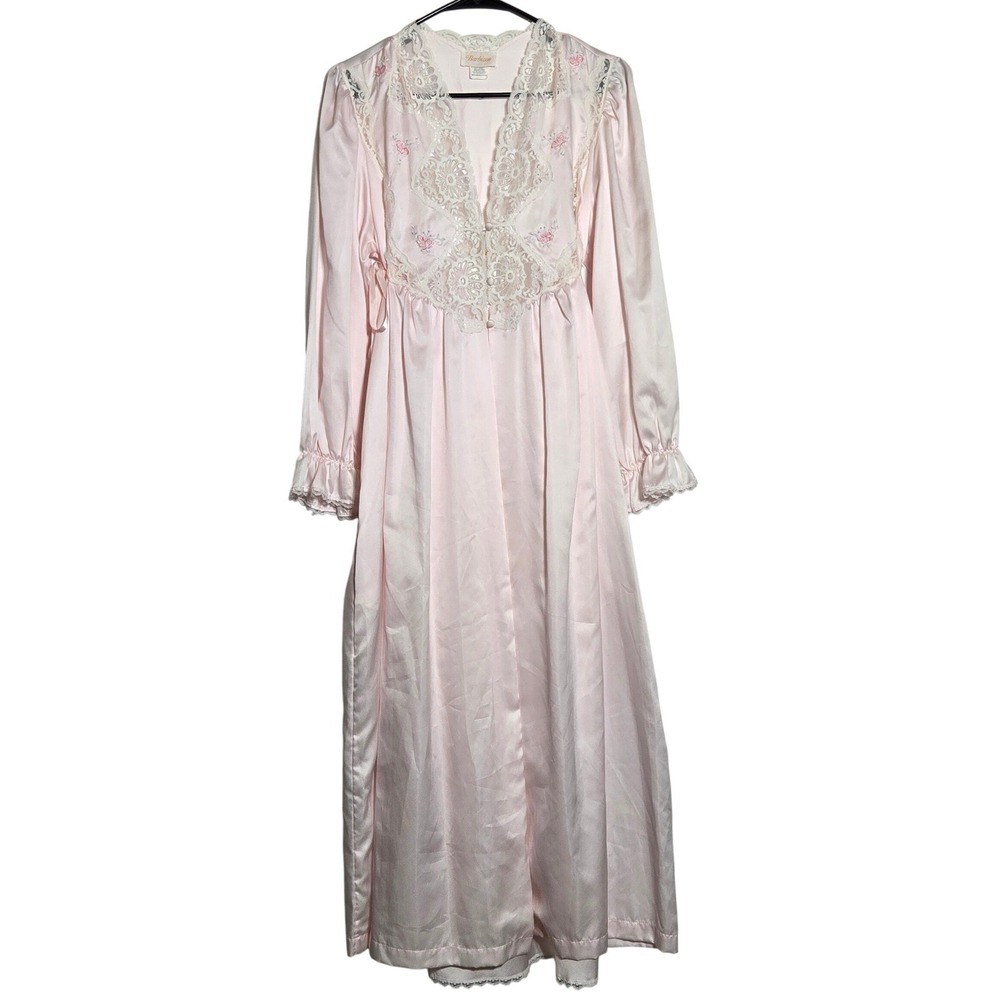 Vintage Barbizon Lace Nightgown Peignoir Slip Set M Coquette Dollette Romantic